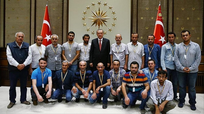 Cumhurbaşkanı işçileri kabul etti