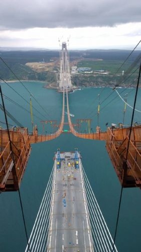 Yavuz Sultan Selim Köprüsü’nde iki yakanın birleşmesine 535 metre