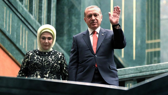 Cumhurbaşkanlığı Sarayı'ndaki resepsiyondan kareler