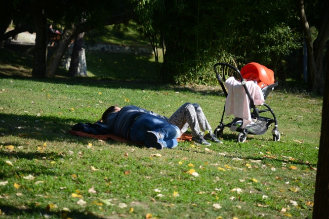Güven Kıraç parkta uyudu
