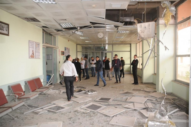 PKK'nın attığı roket hastaneye isabet etti