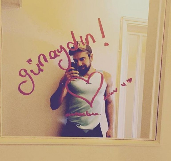 Neslihan Atagül'den sevgilisi Kadir Doğulu'ya sürpriz