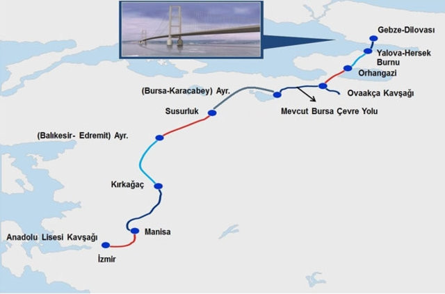 İzmir otoyolu projesinde çalışmalar devam ediyor