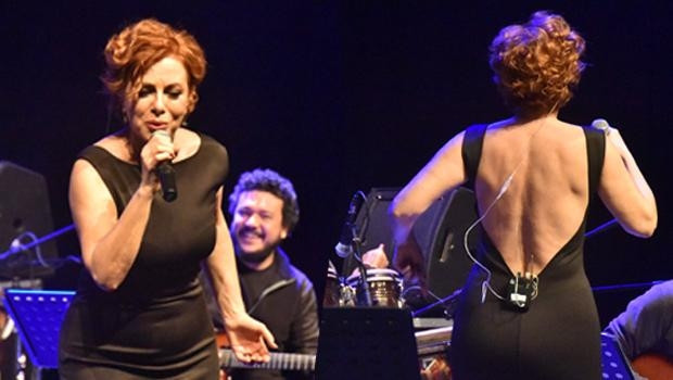 Zuhal Olcay'ın derin sırt dekoltesi