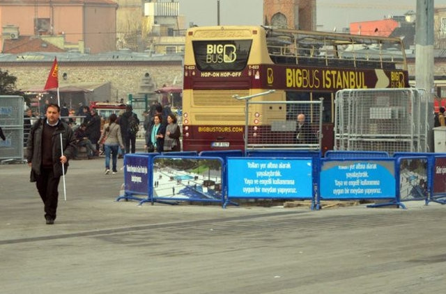 Taksim Meydanı'nda yılbaşı öncesi bariyerli önlem