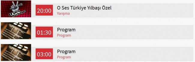 31 Aralık Yılbaşı gecesi kanalların yayın akışı şöyle