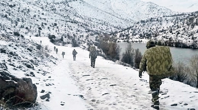 Dondurucu soğukta PKK operasyonu