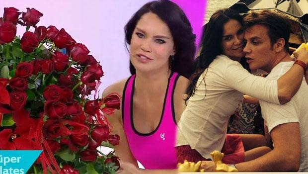 Ebru Şallı'ya canlı yayında gül sürprizi