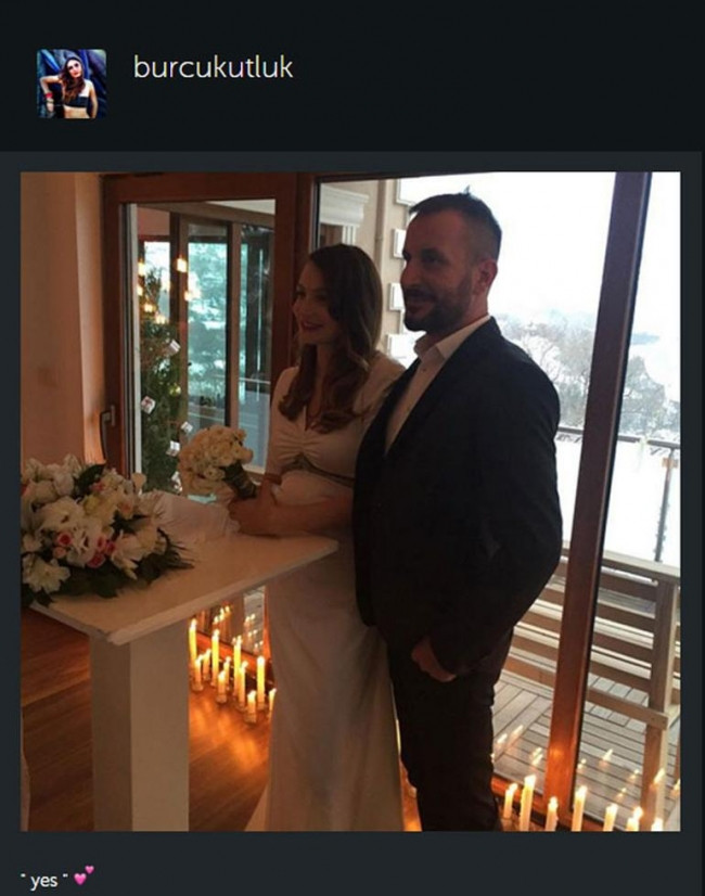 Burcu Kutluk evlendi
