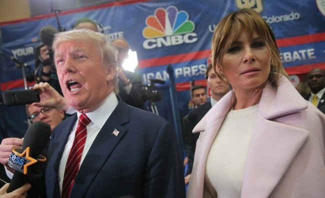 Melania Trump eşine destek oldu