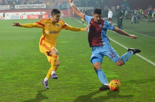 Trabzonspor-Kayserispor maçından kareler