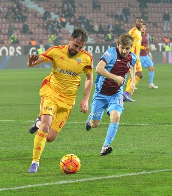 Trabzonspor-Kayserispor maçından kareler