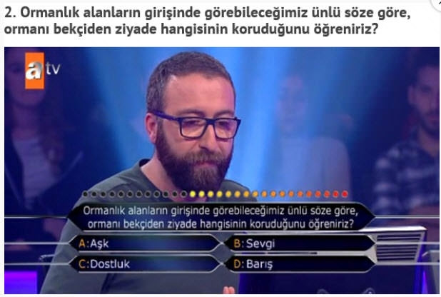 Kim Milyoner Olmak İsterde bilinmeyen basit sorular