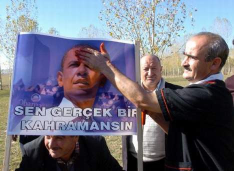 Obama için kurban kestiler!
