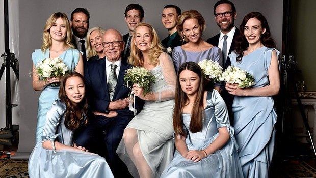 Rupert Murdoch ve Jerry Hall'dan düğün fotoğrafı