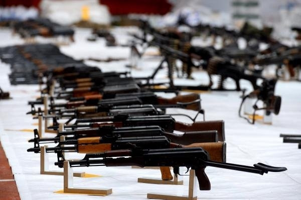 PKK'nın mühimmatları spor salonuna sığmadı