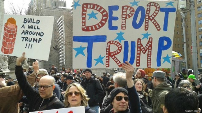 ABD'de Trump karşıtları ayaklandı