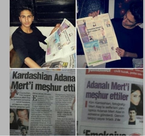 Kardashian Adanalı Mert'i yine meşhur etti !