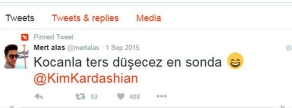 Kardashian Adanalı Mert'i yine meşhur etti !