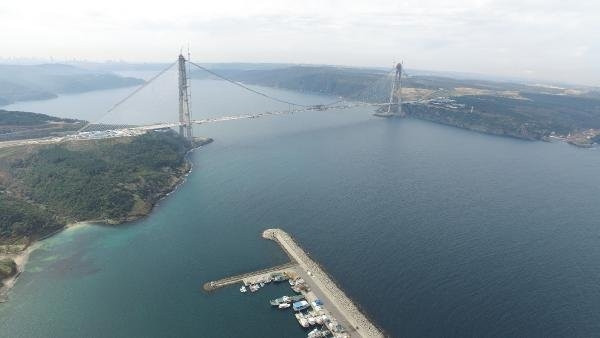 3. Köprü'nün bağlantı yolları havadan görüntülendi