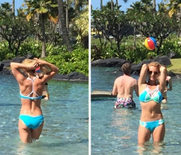 Hawaii'de tatilin keyfini sürüyor