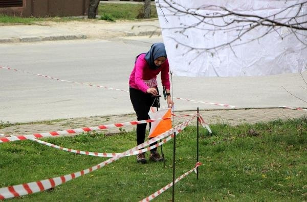 Davutoğlu'nun kızı 'Oryantiring'de mücadele etti