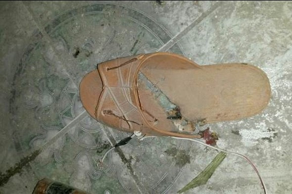 Terliğe bomba tuzaklamışlar