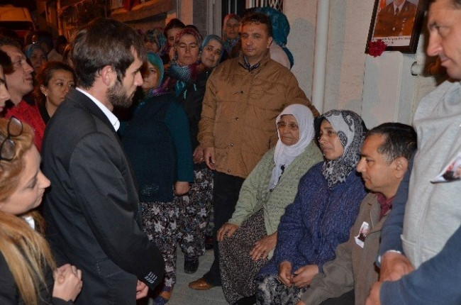 Şehit evine 150 kişilik taziye konvoyu