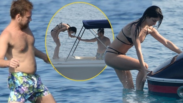 Ünlü çift Bodrum'da görüldü