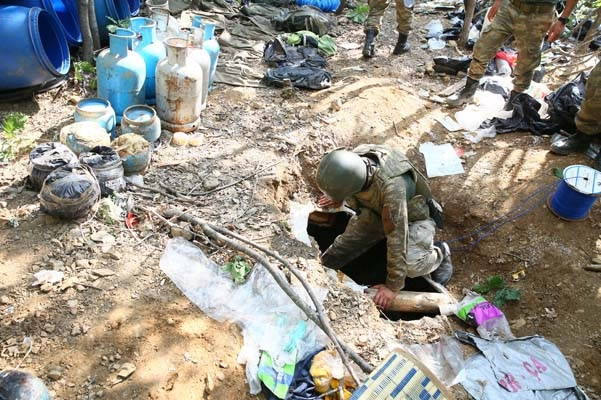 PKK'nın 250 metrekare 4 odalı sığınağı
