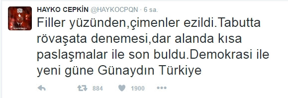 Ünlü isimlerden darbe girişimine tepki yağdı