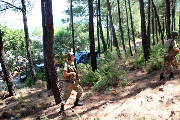 Marmaris'te ormana kaçan tim için operasyon