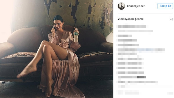 Kendall Jenner'ın ayakları sosyal medyayı salladı