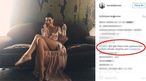 Kendall Jenner'ın ayakları sosyal medyayı salladı