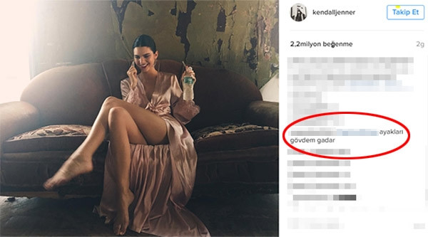Kendall Jenner'ın ayakları sosyal medyayı salladı