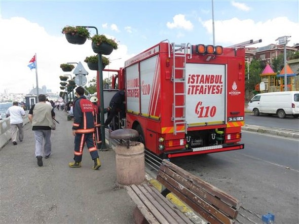 Kız Kulesi'nde yangın paniği