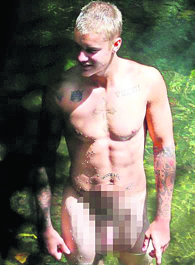 Justin Bieber çırılçıplak