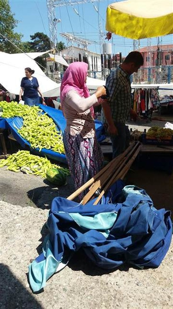 Halk pazarını birbirine kattı !