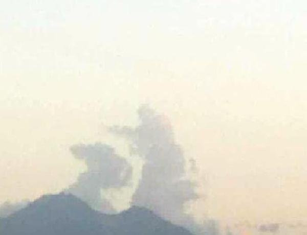 Erciyes Dağı'nda buluttan asker silueti
