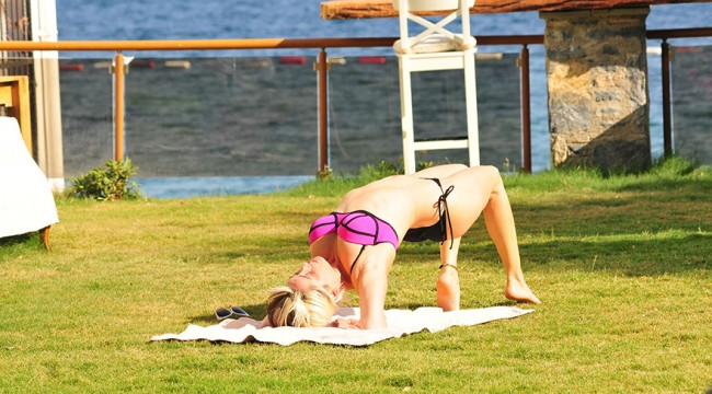 Konser sonrası yoga molası