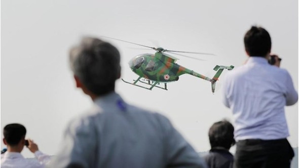 Kuzey Kore'deki havacılık festivalinde ABD helikopteri
