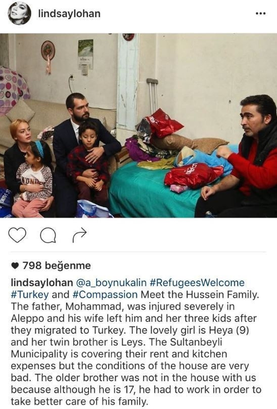 Lindsay Lohan, Cumhurbaşkanı Erdoğan'ın sözünü paylaştı