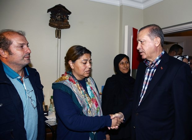 Erdoğan'dan şehit ailelerine taziye ziyareti