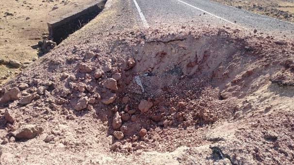 Albayın geçişi sırasında PKK'dan hain tuzak
