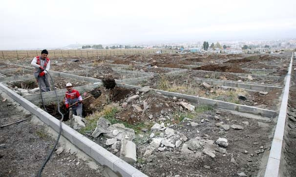 Erzurum'da 1000 kişilik mezar yeri kazıldı