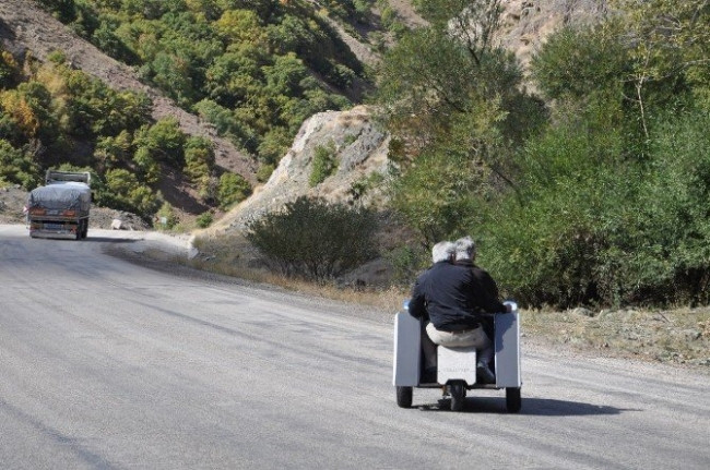 Elektrikli aracı Tunceli'de yaptı