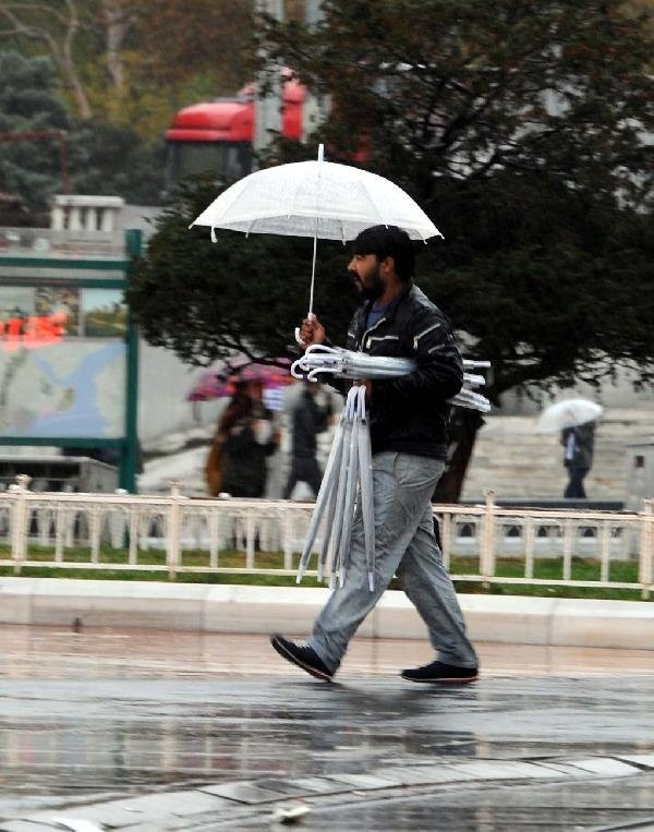 İstanbul'da yağmur trafiği