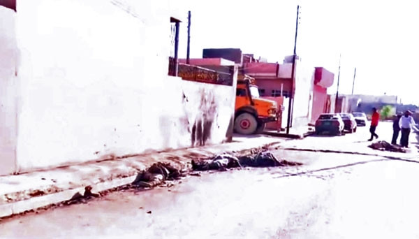 IŞİD'li teröristlerin cesetleri etrafa saçıldı