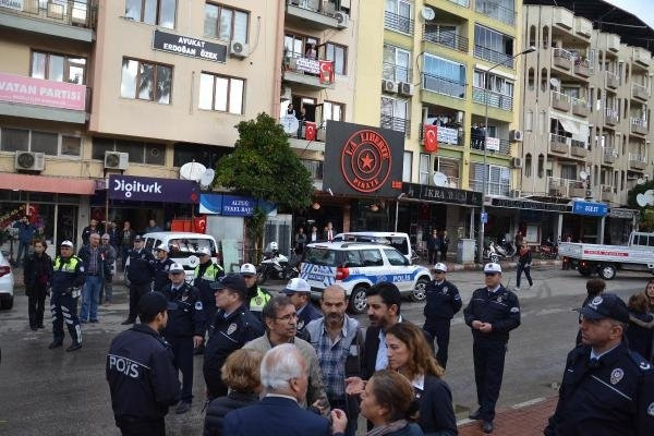 Aydın'da çelek krizi karakolda bitti