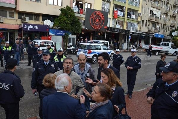 Aydın'da çelek krizi karakolda bitti